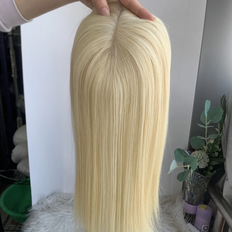 Emeda soft Silk base topper with lace back top quality virgin human hair yr75